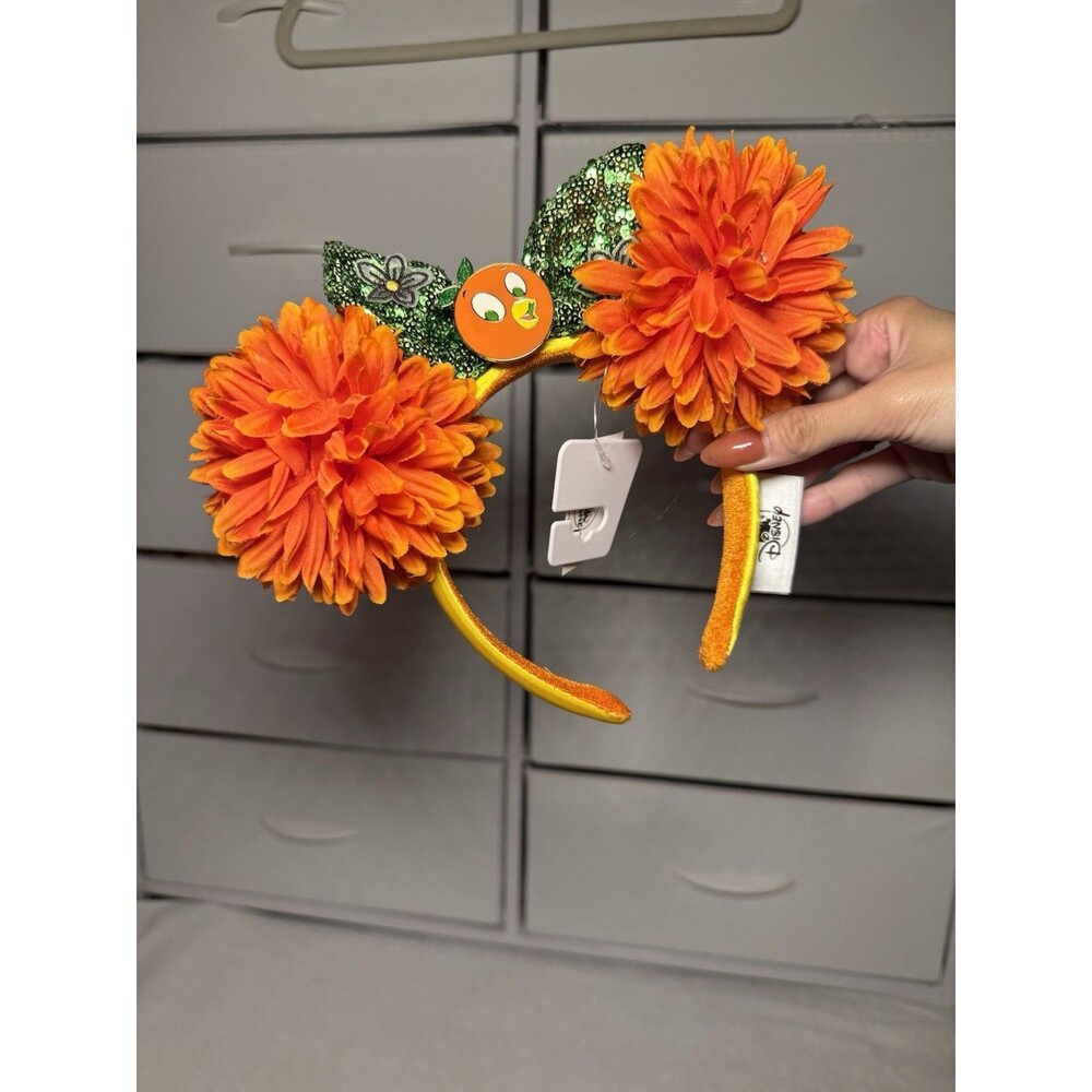 Disney Parks 2021 Flower & Garden Orange Bird Headband Ears 100% Authentic NWT